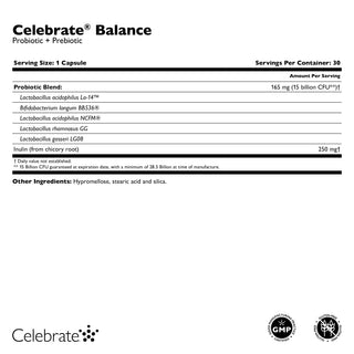 Celebrate® BALANCE probiotikum + prebiotikum, kapsule