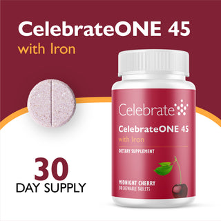 CelebrateONE 45 Bariatrický multivitamín so železom, žuvací