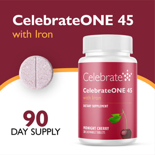 CelebrateONE 45 Bariatrický multivitamín so železom, žuvací
