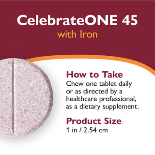 CelebrateONE 45 Bariatrický multivitamín so železom, žuvací