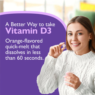Vitamín D3 125mcg (5 000 IU), Quick-Melt, Orange