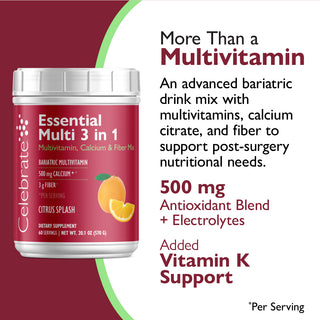 Essential Multi 3 v 1 multivitamín s vápnikom, nápojová zmes