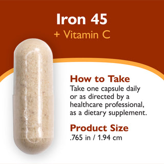 Železo 45 mg + vitamín C, kapsule