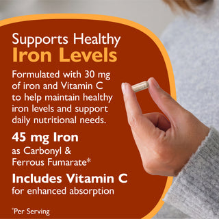 Železo 45 mg + vitamín C, kapsule