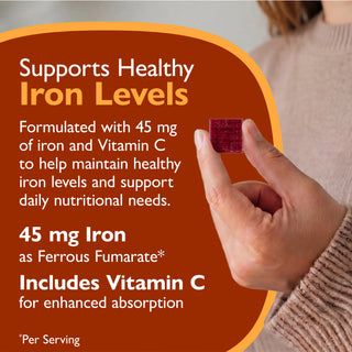 Železo 45 mg + vitamín C, mäkké žuvačky