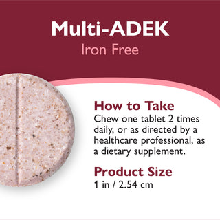 Multi-ADEK vitamín bez železa, žuvací, Berry Sorbet