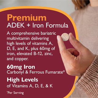 Vitamín Multi-ADEK so 60 mg železa, žuvací, Grape