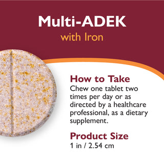 Vitamín Multi-ADEK so 60 mg železa, žuvací, Grape
