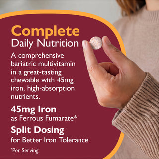 Multi-Complete 45 Bariatrický multivitamín so železom, žuvací