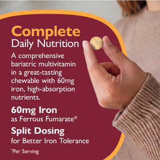 Multi-Complete 60 Bariatrický multivitamín so železom, žuvací, Tropical